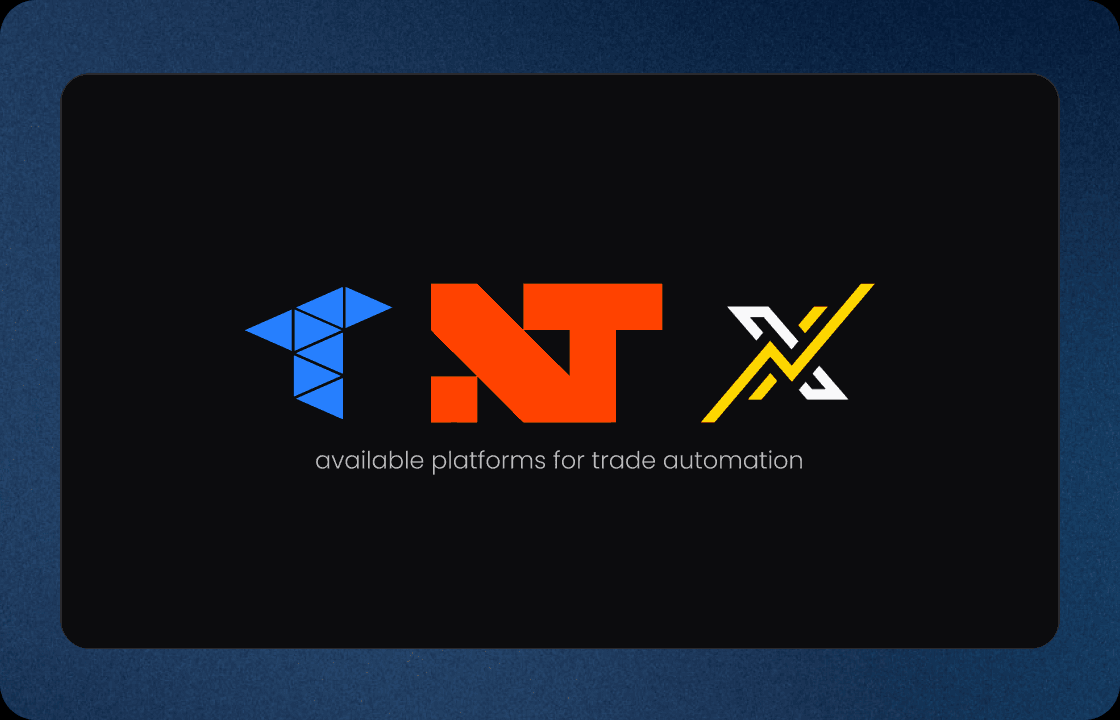 Tradovate, NinjaTrader, and ProjectX logos
